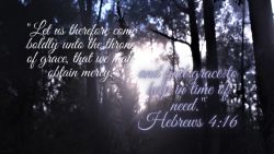 Hebrews 4:16 - Bible Desktop Background
